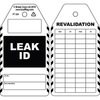 Leak ID tag, English, Black on White, 80,00 mm (W) x 150,00 mm (H)